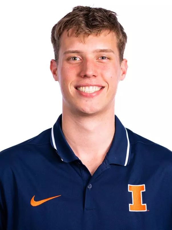 Champaign, IL - August 25, 2024 - Illinois Graduate Assistant Nick Erickson headshot taken during 2024 Olympic Sports Headshot Day at Bielfeldt Athletics Administration Building in Champaign, IL. (Photo By Kevin Snyder/Illinois Athletics)
