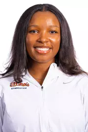 Champaign, IL - August 25, 2024 - Illinois Women's Gymnast Micheala Gentry headshot taken during 2024 Olympic Sports Headshot Day at Bielfeldt Athletics Administration Building in Champaign, IL. (Photo By Kevin Snyder/Illinois Athletics)
