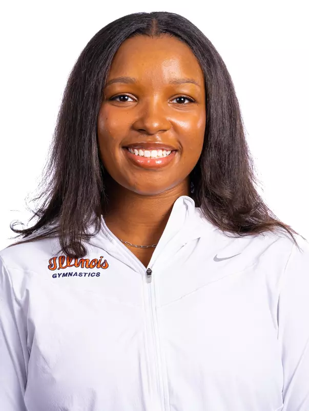 Champaign, IL - August 25, 2024 - Illinois Women's Gymnast Micheala Gentry headshot taken during 2024 Olympic Sports Headshot Day at Bielfeldt Athletics Administration Building in Champaign, IL. (Photo By Kevin Snyder/Illinois Athletics)