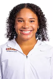 Champaign, IL - August 25, 2024 - Illinois Women's Gymnast Makayla Green headshot taken during 2024 Olympic Sports Headshot Day at Bielfeldt Athletics Administration Building in Champaign, IL. (Photo By Kevin Snyder/Illinois Athletics)