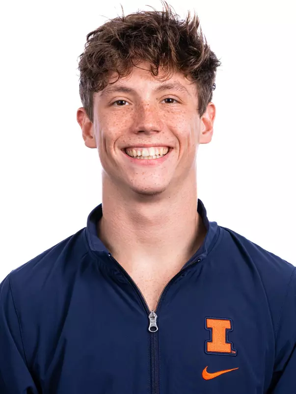 Champaign, IL - August 25, 2024 - Illinois Men's Gymnast Will Hauke headshot taken during 2024 Olympic Sports Headshot Day at Bielfeldt Athletics Administration Building in Champaign, IL. (Photo By Kevin Snyder/Illinois Athletics)