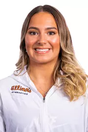 Champaign, IL - August 25, 2024 - Illinois Women's Gymnast Amelia Knight headshot taken during 2024 Olympic Sports Headshot Day at Bielfeldt Athletics Administration Building in Champaign, IL. (Photo By Kevin Snyder/Illinois Athletics)