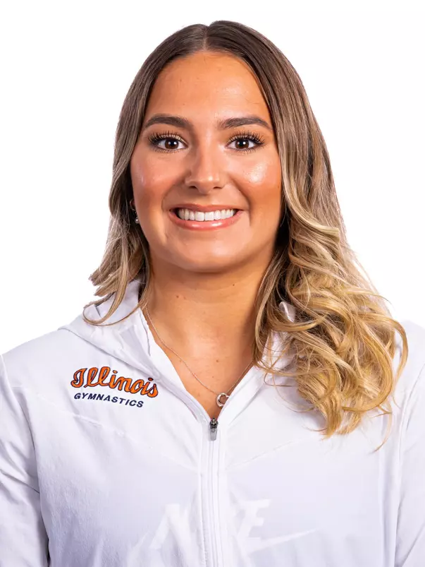 Champaign, IL - August 25, 2024 - Illinois Women's Gymnast Amelia Knight headshot taken during 2024 Olympic Sports Headshot Day at Bielfeldt Athletics Administration Building in Champaign, IL. (Photo By Kevin Snyder/Illinois Athletics)