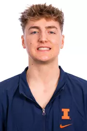 Champaign, IL - August 25, 2024 - Illinois Men's Gymnast Kyle Mayotte headshot taken during 2024 Olympic Sports Headshot Day at Bielfeldt Athletics Administration Building in Champaign, IL. (Photo By Kevin Snyder/Illinois Athletics)