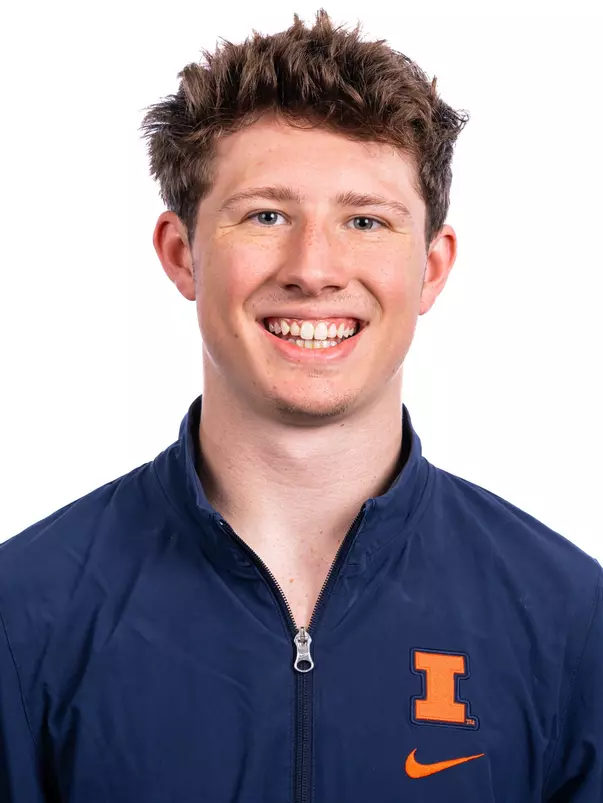 Champaign, IL - August 25, 2024 - Illinois Men's Gymnast Connor Micklos headshot taken during 2024 Olympic Sports Headshot Day at Bielfeldt Athletics Administration Building in Champaign, IL. (Photo By Kevin Snyder/Illinois Athletics)