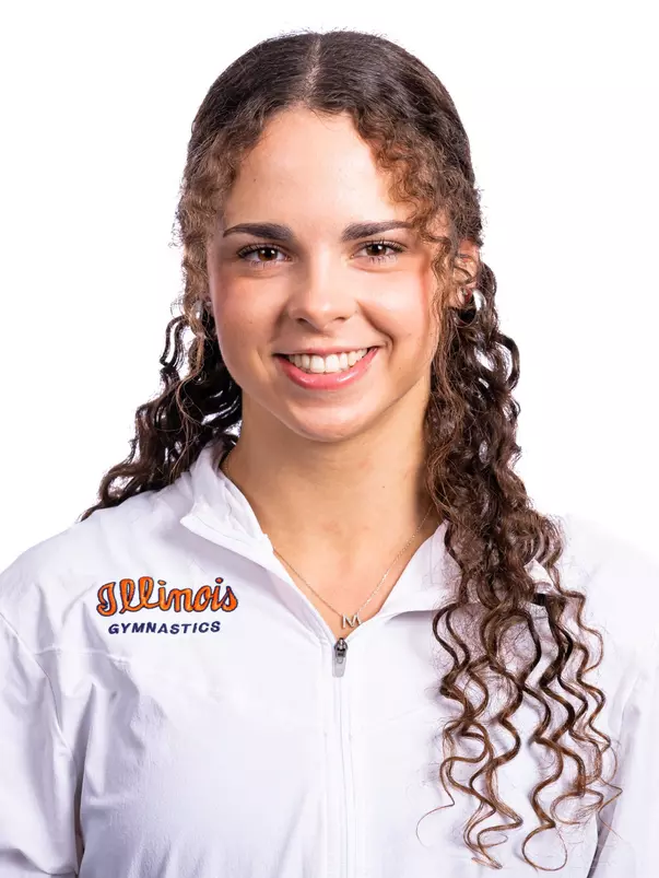Champaign, IL - August 25, 2024 - Illinois Women's Gymnast Mareli Muller headshot taken during 2024 Olympic Sports Headshot Day at Bielfeldt Athletics Administration Building in Champaign, IL. (Photo By Kevin Snyder/Illinois Athletics)