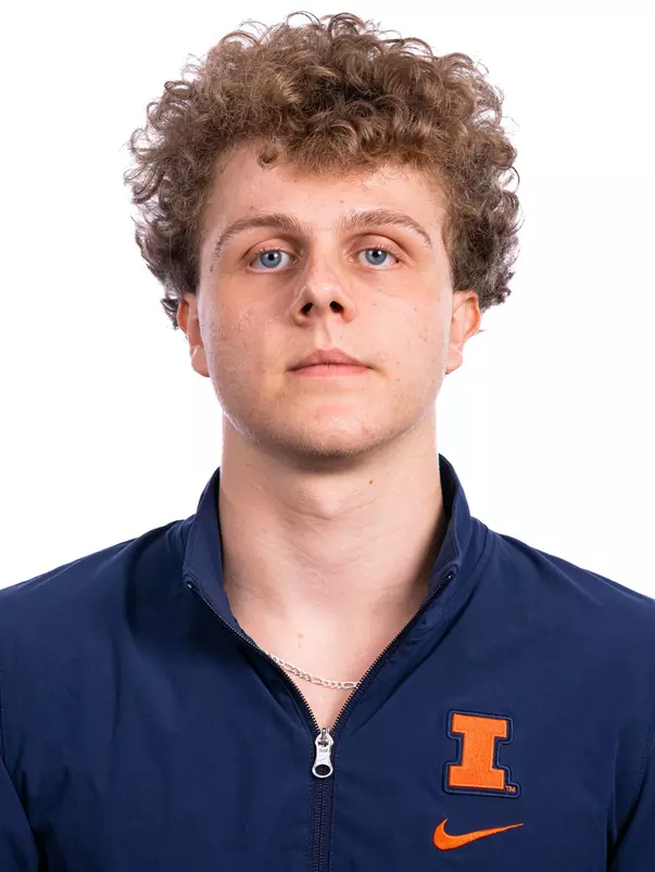 Champaign, IL - August 25, 2024 - Illinois Men's Gymnast Logan Myers headshot taken during 2024 Olympic Sports Headshot Day at Bielfeldt Athletics Administration Building in Champaign, IL. (Photo By Kevin Snyder/Illinois Athletics)