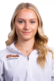 Champaign, IL - August 25, 2024 - Illinois Women's Gymnast Emmalise Nock headshot taken during 2024 Olympic Sports Headshot Day at Bielfeldt Athletics Administration Building in Champaign, IL. (Photo By Kevin Snyder/Illinois Athletics)