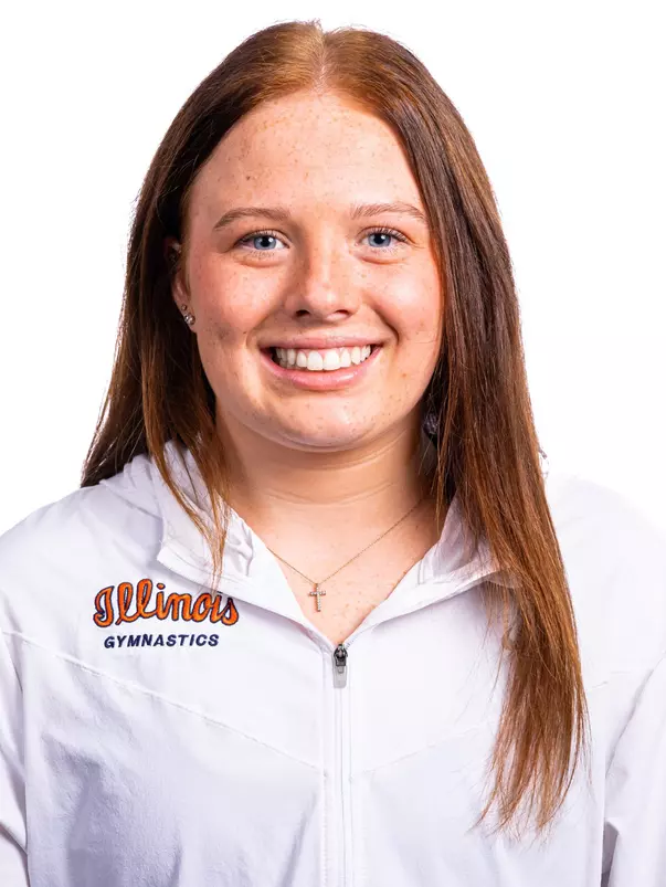 Champaign, IL - August 25, 2024 - Illinois Women's Gymnast Lyden Saltness headshot taken during 2024 Olympic Sports Headshot Day at Bielfeldt Athletics Administration Building in Champaign, IL. (Photo By Kevin Snyder/Illinois Athletics)