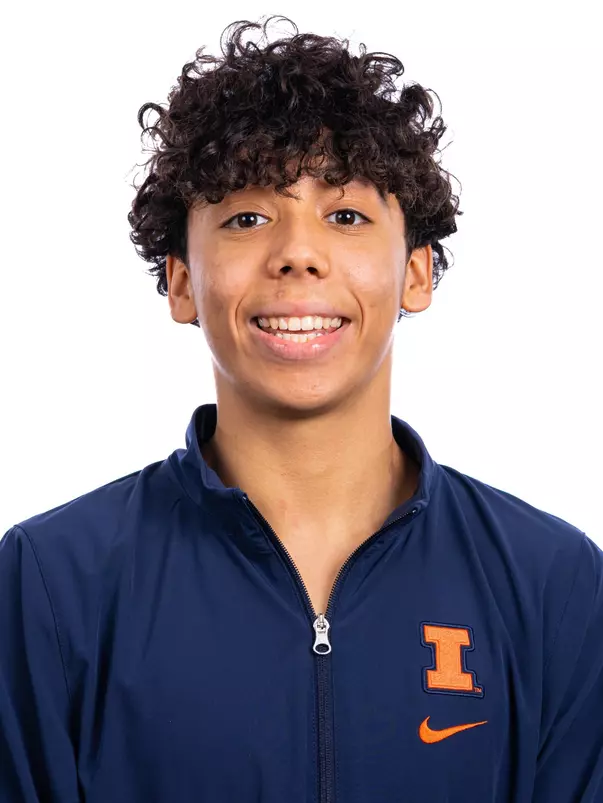 Champaign, IL - August 25, 2024 - Illinois Men's Gymnast Ian Sandoval headshot taken during 2024 Olympic Sports Headshot Day at Bielfeldt Athletics Administration Building in Champaign, IL. (Photo By Kevin Snyder/Illinois Athletics)