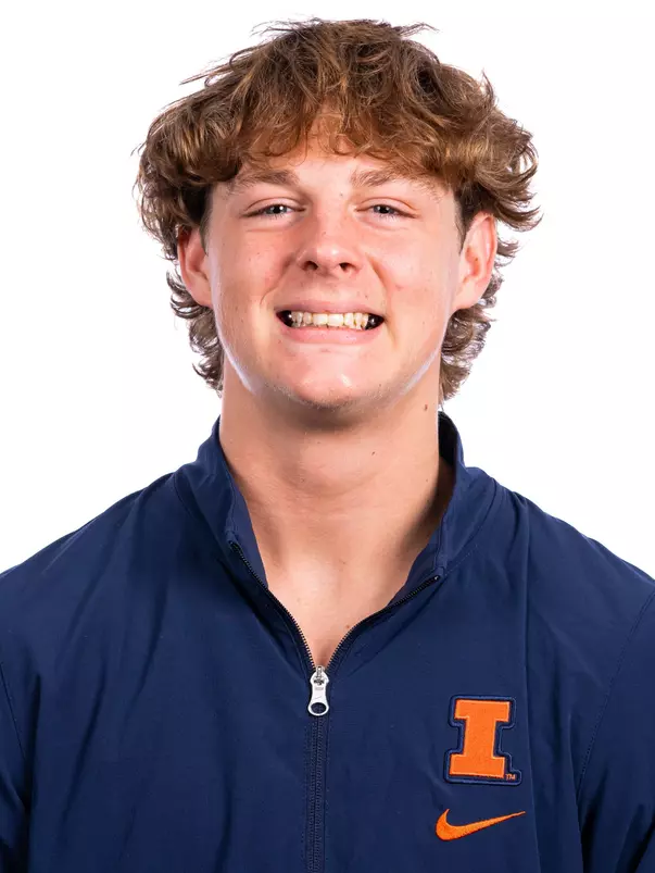 Champaign, IL - August 25, 2024 - Illinois Men's Gymnast Garrett Schooley headshot taken during 2024 Olympic Sports Headshot Day at Bielfeldt Athletics Administration Building in Champaign, IL. (Photo By Kevin Snyder/Illinois Athletics)
