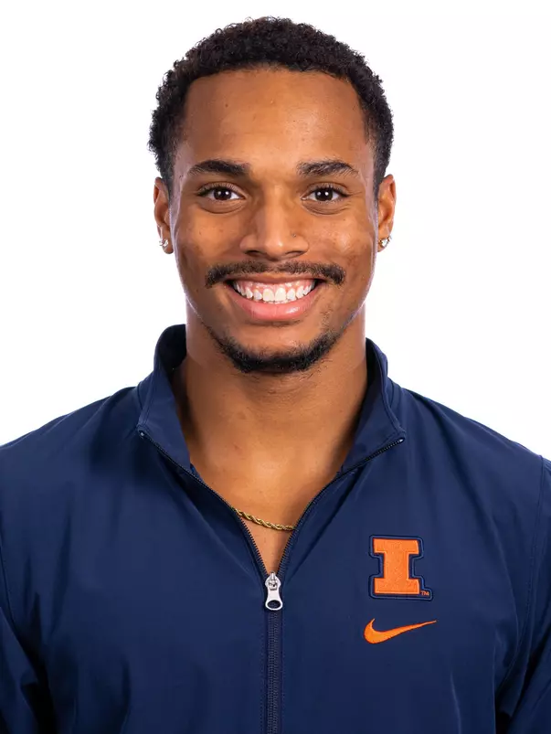 Champaign, IL - August 25, 2024 - Illinois Men's Gymnast Amari Sewell headshot taken during 2024 Olympic Sports Headshot Day at Bielfeldt Athletics Administration Building in Champaign, IL. (Photo By Kevin Snyder/Illinois Athletics)