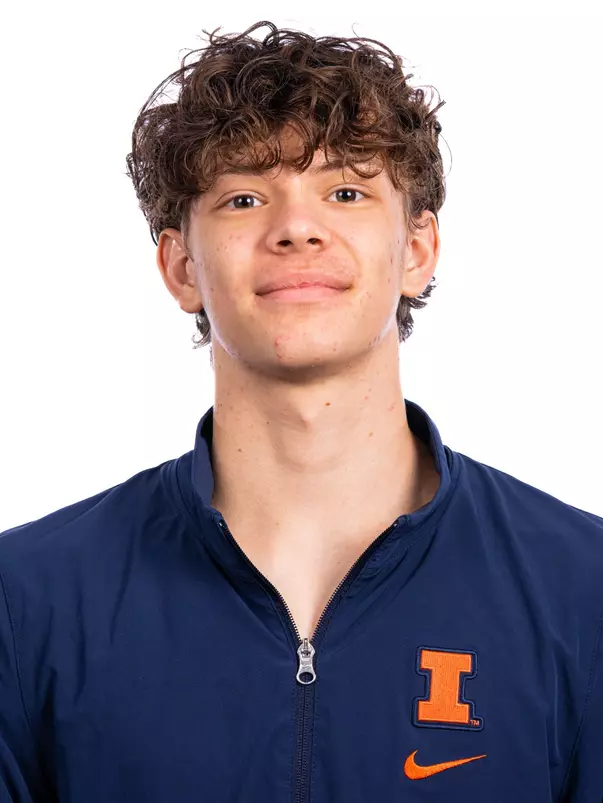 Champaign, IL - August 25, 2024 - Illinois Men's Gymnast Dylan Shepard headshot taken during 2024 Olympic Sports Headshot Day at Bielfeldt Athletics Administration Building in Champaign, IL. (Photo By Kevin Snyder/Illinois Athletics)