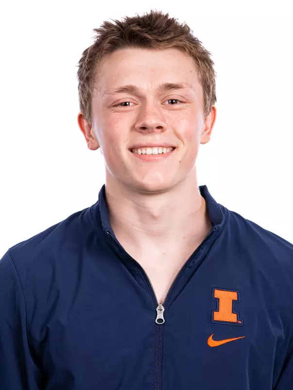 Champaign, IL - August 25, 2024 - Illinois Men's Gymnast Jax Washburn headshot taken during 2024 Olympic Sports Headshot Day at Bielfeldt Athletics Administration Building in Champaign, IL. (Photo By Kevin Snyder/Illinois Athletics)