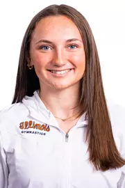 Champaign, IL - August 25, 2024 - Illinois Women's Gymnast Sydney Wilke headshot taken during 2024 Olympic Sports Headshot Day at Bielfeldt Athletics Administration Building in Champaign, IL. (Photo By Kevin Snyder/Illinois Athletics)