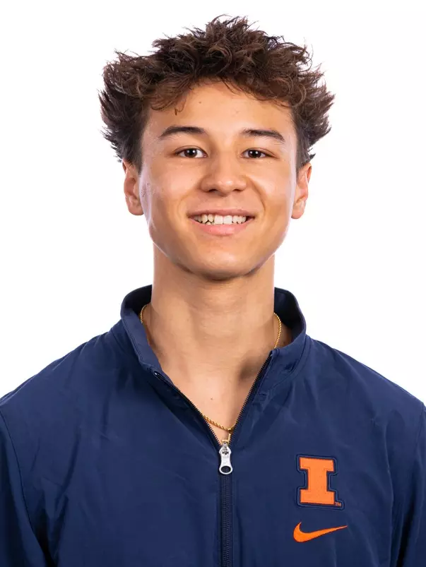 Champaign, IL - August 25, 2024 - Illinois Men's Gymnast Nathan Whitaker headshot taken during 2024 Olympic Sports Headshot Day at Bielfeldt Athletics Administration Building in Champaign, IL. (Photo By Kevin Snyder/Illinois Athletics)