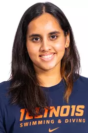 Champaign, Il - September 02, 2024 - Illinois Swimmer Suvana Baskar headshot taken during 2024-2025 Swim and Dive Production Day at Fighting Illini Center for Excellence in Champaign, Il. (Photo By Kevin Snyder/Illinois Athletics)