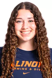Champaign, Il - September 02, 2024 - Illinois Diver Leia Berman headshot taken during 2024-2025 Swim and Dive Production Day at Fighting Illini Center for Excellence in Champaign, Il. (Photo By Kevin Snyder/Illinois Athletics)