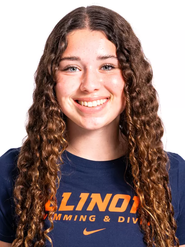 Champaign, Il - September 02, 2024 - Illinois Diver Leia Berman headshot taken during 2024-2025 Swim and Dive Production Day at Fighting Illini Center for Excellence in Champaign, Il. (Photo By Kevin Snyder/Illinois Athletics)