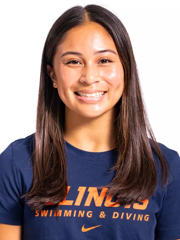 Champaign, Il - September 02, 2024 - Illinois Diver Elle Crisostomo headshot taken during 2024-2025 Swim and Dive Production Day at Fighting Illini Center for Excellence in Champaign, Il. (Photo By Kevin Snyder/Illinois Athletics)