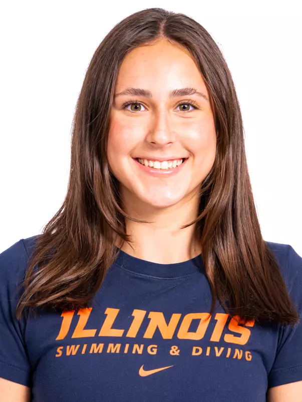 Champaign, Il - September 02, 2024 - Illinois Swimmer Chloe Diner headshot taken during 2024-2025 Swim and Dive Production Day at Fighting Illini Center for Excellence in Champaign, Il. (Photo By Kevin Snyder/Illinois Athletics)