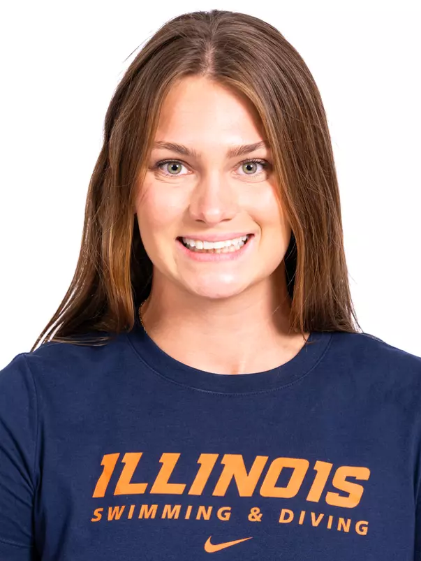 Champaign, Il - September 02, 2024 - Illinois Swimmer Sara Jass headshot taken during 2024-2025 Swim and Dive Production Day at Fighting Illini Center for Excellence in Champaign, Il. (Photo By Kevin Snyder/Illinois Athletics)