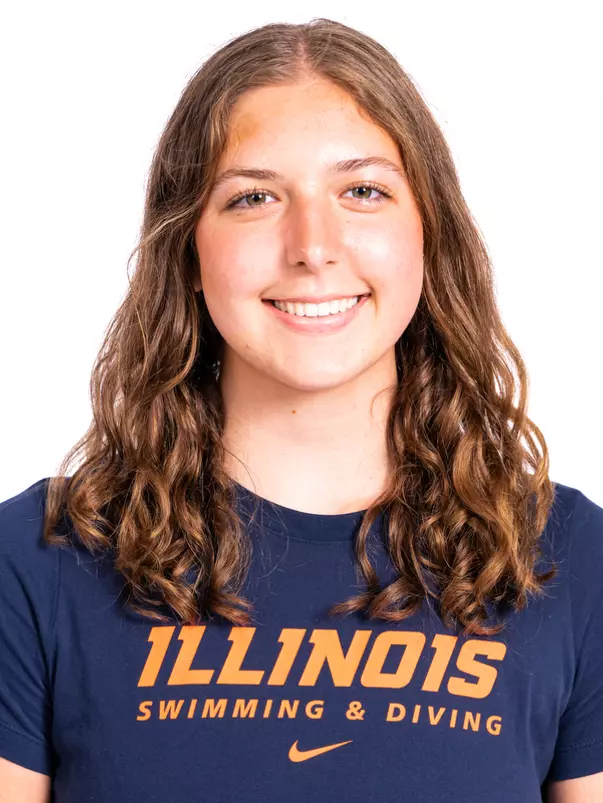 Champaign, Il - September 02, 2024 - Illinois Swimmer Stephanie Kirova headshot taken during 2024-2025 Swim and Dive Production Day at Fighting Illini Center for Excellence in Champaign, Il. (Photo By Kevin Snyder/Illinois Athletics)