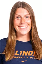 Champaign, Il - September 02, 2024 - Illinois Swimmer Logan Kuehne headshot taken during 2024-2025 Swim and Dive Production Day at Fighting Illini Center for Excellence in Champaign, Il. (Photo By Kevin Snyder/Illinois Athletics)