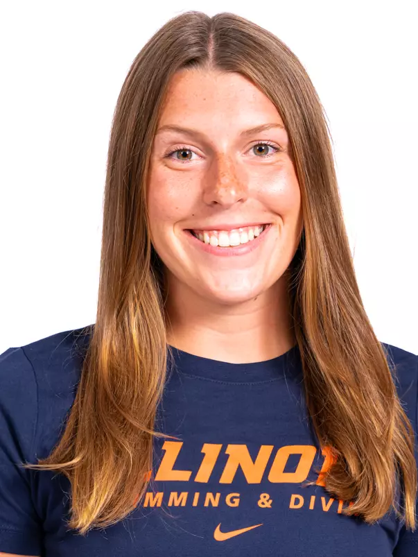 Champaign, Il - September 02, 2024 - Illinois Swimmer Logan Kuehne headshot taken during 2024-2025 Swim and Dive Production Day at Fighting Illini Center for Excellence in Champaign, Il. (Photo By Kevin Snyder/Illinois Athletics)