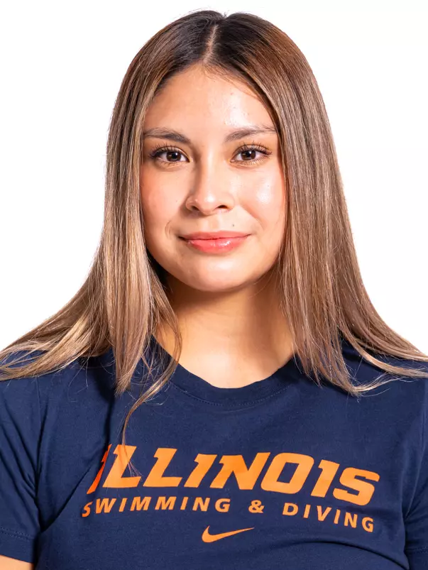 Champaign, Il - September 02, 2024 - Illinois Diver Matilda Garcia headshot taken during 2024-2025 Swim and Dive Production Day at Fighting Illini Center for Excellence in Champaign, Il. (Photo By Kevin Snyder/Illinois Athletics)