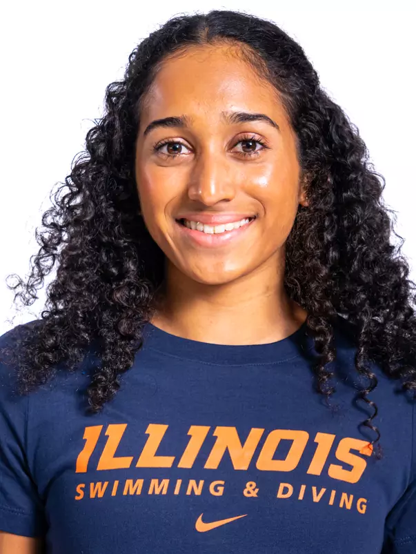 Champaign, Il - September 02, 2024 - Illinois Swimmer Abby Ninan headshot taken during 2024-2025 Swim and Dive Production Day at Fighting Illini Center for Excellence in Champaign, Il. (Photo By Kevin Snyder/Illinois Athletics)