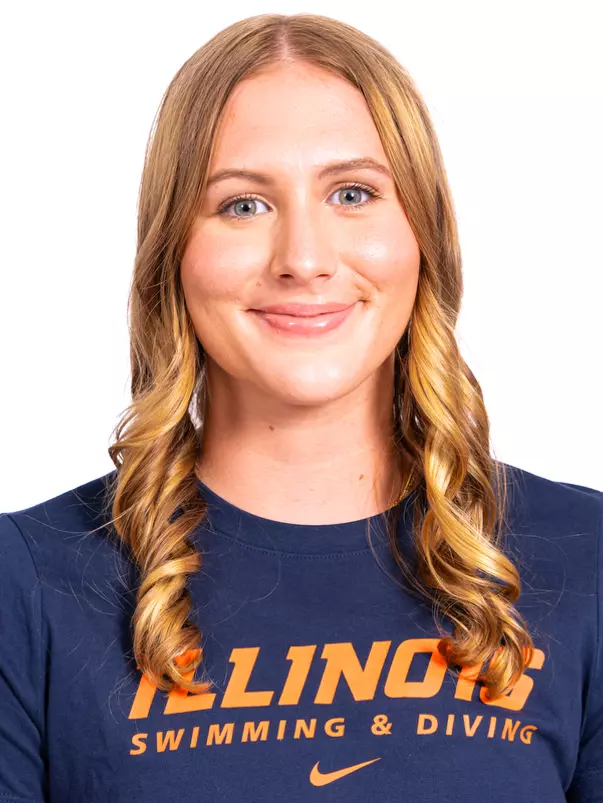 Champaign, Il - September 02, 2024 - Illinois Swimmer Jane Umhofer headshot taken during 2024-2025 Swim and Dive Production Day at Fighting Illini Center for Excellence in Champaign, Il. (Photo By Kevin Snyder/Illinois Athletics)