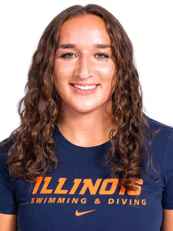 Champaign, Il - September 02, 2024 - Illinois Swimmer Sophia Yousuf headshot taken during 2024-2025 Swim and Dive Production Day at Fighting Illini Center for Excellence in Champaign, Il. (Photo By Kevin Snyder/Illinois Athletics)