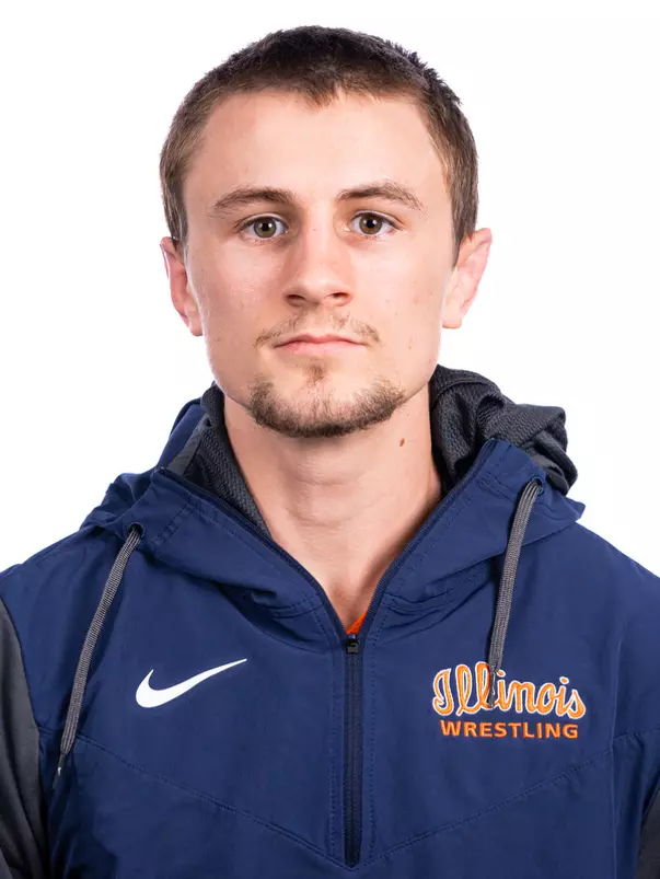 Champaign, IL - August 25, 2024 - Illinois 133-lb Weight Class Wreslter Brian Beers headshot taken during 2024 Olympic Sports Headshot Day at Bielfeldt Athletics Administration Building in Champaign, IL. (Photo By Kevin Snyder/Illinois Athletics)