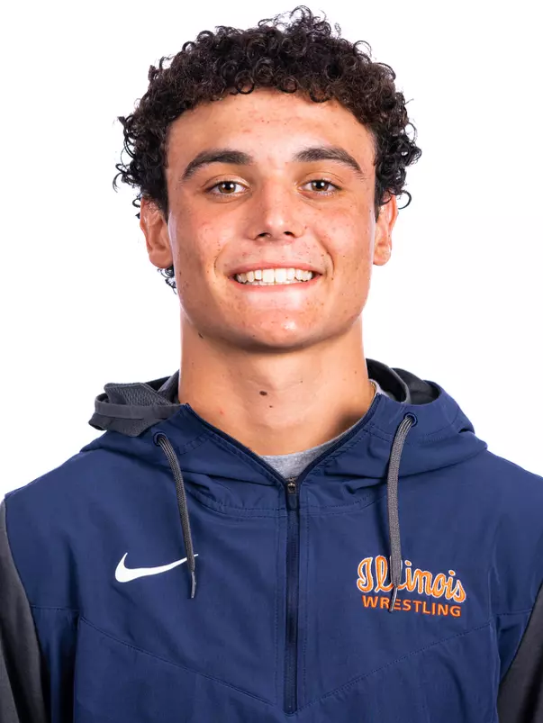 Champaign, IL - August 25, 2024 - Illinois 149-lb Weight Class Wreslter Ryan Bennett headshot taken during 2024 Olympic Sports Headshot Day at Bielfeldt Athletics Administration Building in Champaign, IL. (Photo By Kevin Snyder/Illinois Athletics)