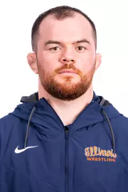 Champaign, IL - August 25, 2024 - Illinois 197-lb Weight Class Wreslter Zac Braunagel headshot taken during 2024 Olympic Sports Headshot Day at Bielfeldt Athletics Administration Building in Champaign, IL. (Photo By Kevin Snyder/Illinois Athletics)