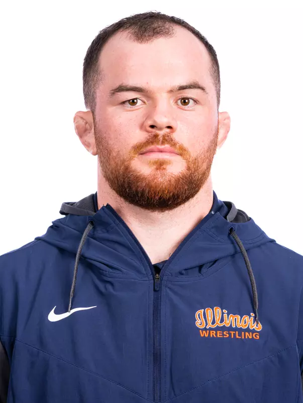 Champaign, IL - August 25, 2024 - Illinois 197-lb Weight Class Wreslter Zac Braunagel headshot taken during 2024 Olympic Sports Headshot Day at Bielfeldt Athletics Administration Building in Champaign, IL. (Photo By Kevin Snyder/Illinois Athletics)