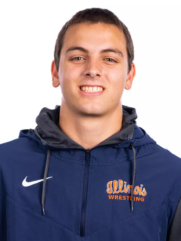 Champaign, IL - August 25, 2024 - Illinois 157-lb Weight Class Wreslter Tegan Chumbey headshot taken during 2024 Olympic Sports Headshot Day at Bielfeldt Athletics Administration Building in Champaign, IL. (Photo By Kevin Snyder/Illinois Athletics)