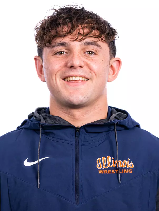 Champaign, IL - August 25, 2024 - Illinois 141-lb Weight Class Wreslter Jayden Colon headshot taken during 2024 Olympic Sports Headshot Day at Bielfeldt Athletics Administration Building in Champaign, IL. (Photo By Kevin Snyder/Illinois Athletics)