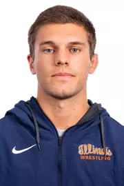 Champaign, IL - August 25, 2024 - Illinois 149-lb Weight Class Wreslter Jake Harrier headshot taken during 2024 Olympic Sports Headshot Day at Bielfeldt Athletics Administration Building in Champaign, IL. (Photo By Kevin Snyder/Illinois Athletics)