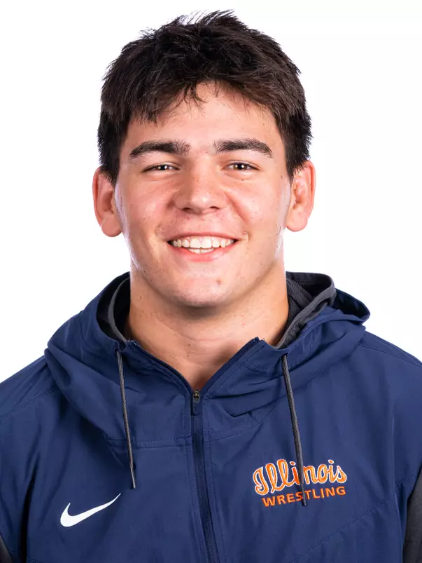 Champaign, IL - August 25, 2024 - Illinois 285-lb Weight Class Wreslter Marko Ivanisevic headshot taken during 2024 Olympic Sports Headshot Day at Bielfeldt Athletics Administration Building in Champaign, IL. (Photo By Kevin Snyder/Illinois Athletics)