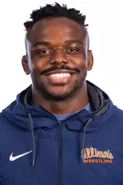 Champaign, IL - August 25, 2024 - Illinois 197-lb Weight Class Wreslter Isiah Pettigrew headshot taken during 2024 Olympic Sports Headshot Day at Bielfeldt Athletics Administration Building in Champaign, IL. (Photo By Kevin Snyder/Illinois Athletics)