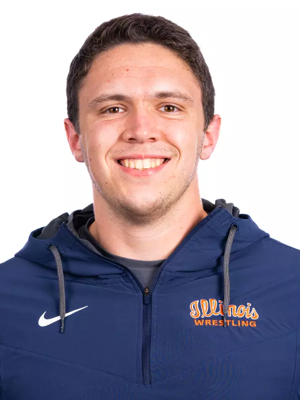 Champaign, IL - August 25, 2024 - Illinois 285-lb Weight Class Wreslter Daniel Renshaw headshot taken during 2024 Olympic Sports Headshot Day at Bielfeldt Athletics Administration Building in Champaign, IL. (Photo By Kevin Snyder/Illinois Athletics)