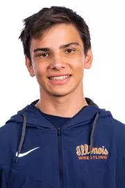 Champaign, IL - August 25, 2024 - Illinois 133-lb Weight Class Wreslter Olin Walker headshot taken during 2024 Olympic Sports Headshot Day at Bielfeldt Athletics Administration Building in Champaign, IL. (Photo By Kevin Snyder/Illinois Athletics)
