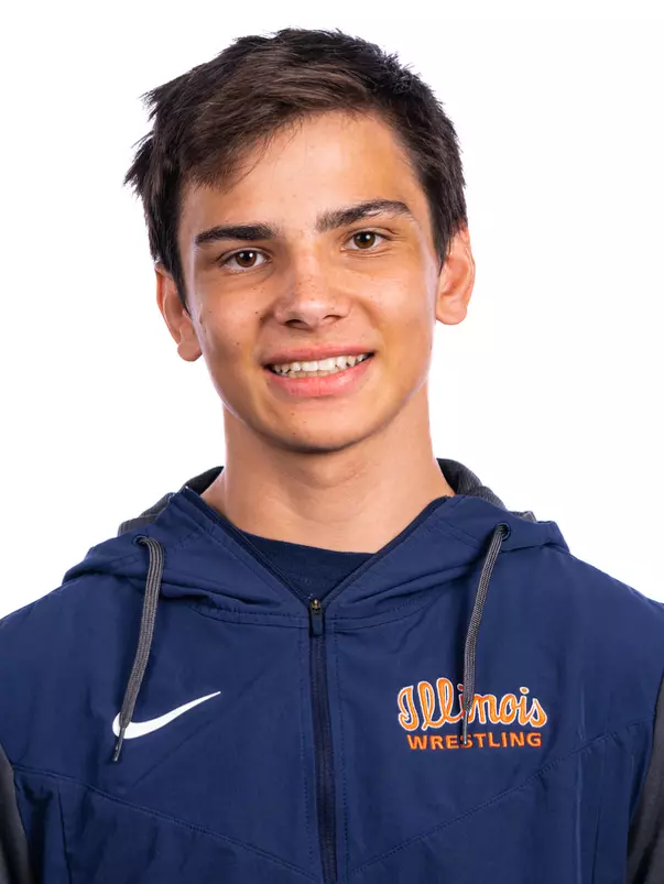 Champaign, IL - August 25, 2024 - Illinois 133-lb Weight Class Wreslter Olin Walker headshot taken during 2024 Olympic Sports Headshot Day at Bielfeldt Athletics Administration Building in Champaign, IL. (Photo By Kevin Snyder/Illinois Athletics)