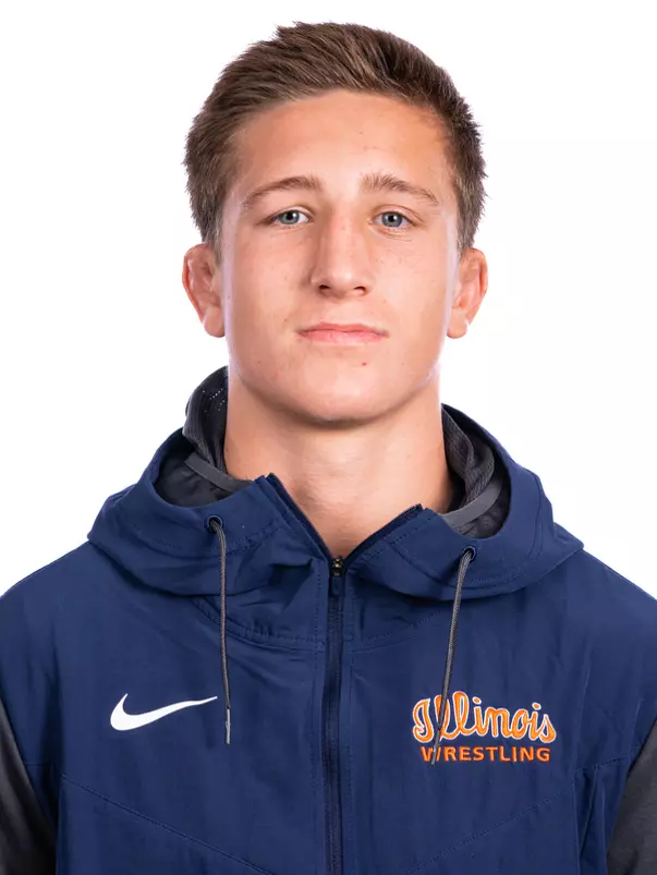 Champaign, IL - August 25, 2024 - Illinois 149-lb Weight Class Wreslter Kannon Webster headshot taken during 2024 Olympic Sports Headshot Day at Bielfeldt Athletics Administration Building in Champaign, IL. (Photo By Kevin Snyder/Illinois Athletics)