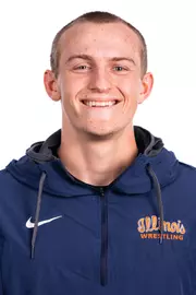 Champaign, IL - August 25, 2024 - Illinois 174-lb Weight Class Wreslter Cooper Wettig headshot taken during 2024 Olympic Sports Headshot Day at Bielfeldt Athletics Administration Building in Champaign, IL. (Photo By Kevin Snyder/Illinois Athletics)