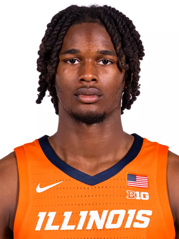 Champaign, IL - September 16, 2024 - Illinois Forward Morez Johnson Jr. (#21) headshot taken during 2024-2025 Men's Basketball Production Day at Ubben Basketball Complex in Champaign, IL. (Photo By Kevin Snyder/Illinois Athletics)