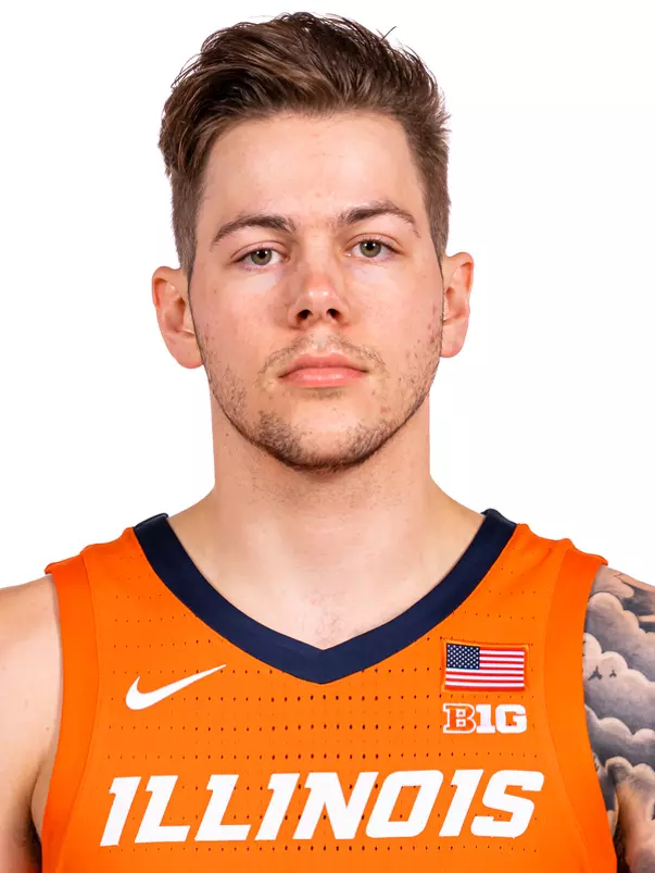 Champaign, IL - September 16, 2024 - Illinois Guard Keaton Kutcher (#24) headshot taken during 2024-2025 Men's Basketball Production Day at Ubben Basketball Complex in Champaign, IL. (Photo By Kevin Snyder/Illinois Athletics)
