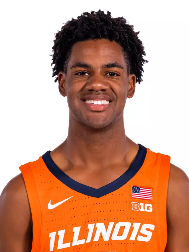 Champaign, IL - September 16, 2024 - Illinois Guard AJ Redd (#5) headshot taken during 2024-2025 Men's Basketball Production Day at Ubben Basketball Complex in Champaign, IL. (Photo By Kevin Snyder/Illinois Athletics)